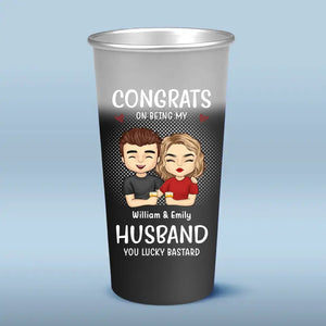 Drink Together, Stay Forever - Couple Personalized Custom Aluminum Changing Color Cup - Gift For Husband Wife, Anniversary