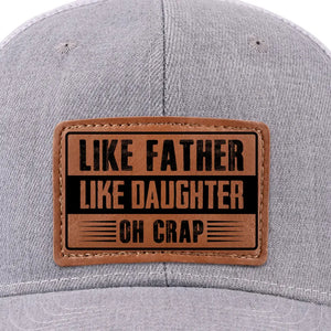 Tel père, telle fille - Chapeau familial en cuir - Cadeau pour papa