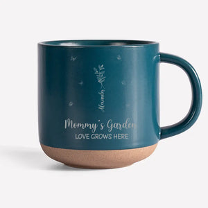 L'amour grandit ici - Mug personnalisé en céramique pour famille - Cadeau pour maman et grand-mère