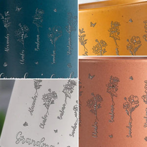 L'amour grandit ici - Mug personnalisé en céramique pour famille - Cadeau pour maman et grand-mère