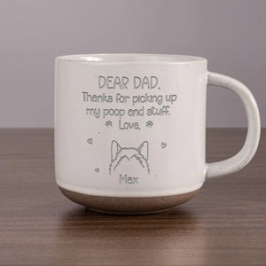 Merci d'avoir ramassé mes crottes - Mug en céramique personnalisé pour chien - Cadeau pour les propriétaires d'animaux et les amoureux des animaux