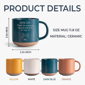 Merci d'avoir ramassé mes crottes - Mug en céramique personnalisé pour chien - Cadeau pour les propriétaires d'animaux et les amoureux des animaux