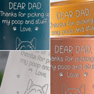 Merci d'avoir ramassé mes crottes - Mug en céramique personnalisé pour chien - Cadeau pour les propriétaires d'animaux et les amoureux des animaux