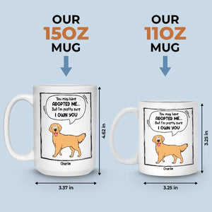 Vous m'avez peut-être adopté - Tasse personnalisée pour chien et chat - Cadeau pour les propriétaires d'animaux et les amoureux des animaux