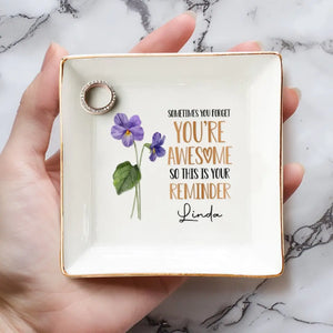 Parfois, on oublie qu'on est génial - Plat à bijoux personnalisé Bestie - Cadeau pour les meilleures amies, BFF, sœurs, maman, fille