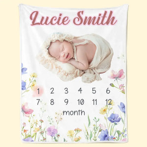 Couverture personnalisée pour bébé avec photo « Mon nouveau monde commence avec toi » - Cadeau pour bébé, enfant et nouveau-né