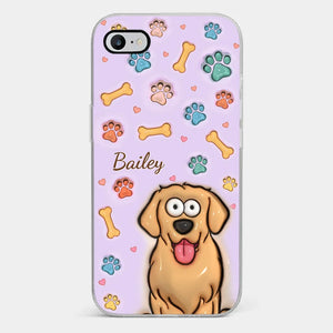 Nos amis à fourrure rendent la vie plus lumineuse ! Coque de téléphone transparente personnalisée avec effet gonflable 3D pour chien et chat ! Cadeau idéal pour les propriétaires et les amoureux des animaux.