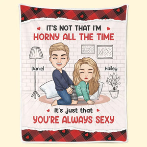 No Place I'd Rather Be Than By Your Side - Couple Personalized Custom Blanket - Christmas Gift For Husband Wife, Anniversary