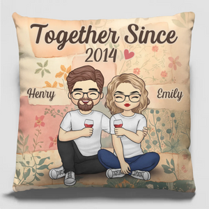 Chaque instant m'a rapproché de toi - Oreiller personnalisé pour couple - Cadeau pour mari et femme, anniversaire