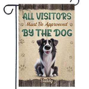 Drapeau personnalisé pour chien avec patte d'approbation - Cadeau pour propriétaires et amoureux des animaux