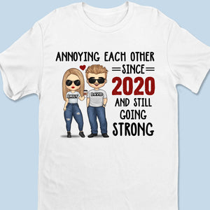 Nous nous ennuyons mutuellement depuis - T-shirt unisexe personnalisé pour couple, t-shirt premium, sweat à capuche - Cadeau pour mari et femme, anniversaire