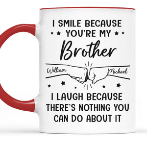 Custom Mug - Personalized Birthday Gifts For Brother, Sister, Family - My Brother, My Hero, My Forever Support