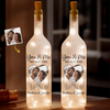 Custom Photo Bottle Lamp - Personalized Anniversary Wedding Gifts For Husband And Wife, Him And Her - Hand In Hand, We Conquer All