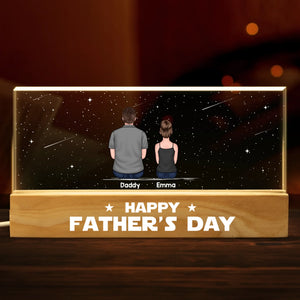 Je suis leur père - Veilleuse LED 3D personnalisée en acrylique avec lettres - Cadeau pour la fête des pères, papa, grand-père