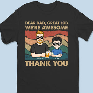 Cher papa, merci d'être génial - T-shirt unisexe personnalisé pour la famille, T-shirt premium, sweat à capuche - Fête des pères, cadeau pour papa, grand-père