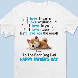 Papa, tu es mon compagnon de promenade préféré ! T-shirt unisexe personnalisé pour chien, haut de gamme, sweat à capuche ! Cadeau pour papa, propriétaires d'animaux, amoureux des animaux.