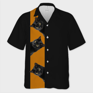T-shirt hawaïen tropical unisexe personnalisé avec photo « Pattes et détente » pour chien et chat - Cadeau idéal pour les vacances d'été, les propriétaires d'animaux et les amoureux des animaux.