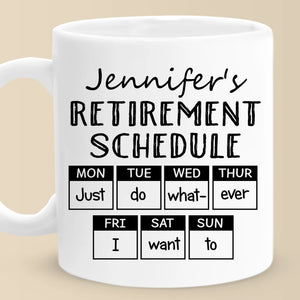 Calendrier de retraite - Tasse personnalisée pour collègue - Cadeau de remerciement et de retraite pour collègues, amis de travail, collègues