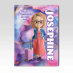 Étui de passeport personnalisé, porte-passeport – Cadeaux de vacances et de voyage personnalisés pour femmes et hommes – La vie est courte, réservez votre vol