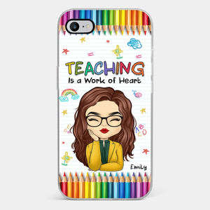 Coque de téléphone transparente personnalisée - Cadeaux d'anniversaire personnalisés pour enseignants - Teachers Grow Dreams
