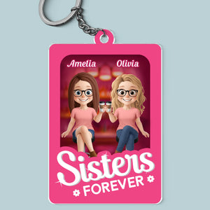Custom Shaped Acrylic Keychain - Personalized Best Friend Birthday Gifts For Women, Besties, Sisters, BFF - Partners In Crime