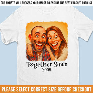 T-shirt unisexe personnalisé avec photo humoristique, sweat à capuche premium – Cadeaux d'anniversaire de mariage personnalisés pour mari et femme, lui et elle – Pas de contrepartie, juste de l'amour