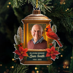 Custom Photo Acrylic Ornament - Personalized Memorial Sympathy Gifts For Loss Of Mom, Dad - Guided By Your Light