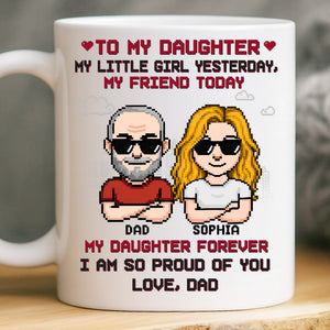 Custom Mug - Personalized Birthday Gifts For Dad, Daughter - Like Father Like Daughter
