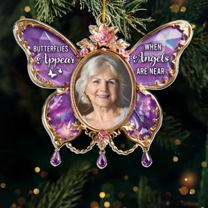Custom Photo Acrylic Ornament - Personalized Christmas Memorial Sympathy Gifts For Loss Of Mom, Dad - Always Loved Never Forgotten