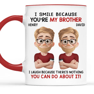 Custom Accent Mug - Personalized Birthday Gifts For Brother - Forever My Day One