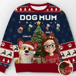 Custom Unisex Ugly Sweatshirt - Personalized Christmas Birthday Gifts For Dog Lovers, Dog Dad And Mom - Deck The Paws With Love And Laughter