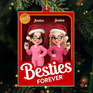 Custom Acrylic Ornament - Personalized Christmas Best Friend Birthday Gifts For Women, Besties, Sisters, BFF - Always Together, No Matter What