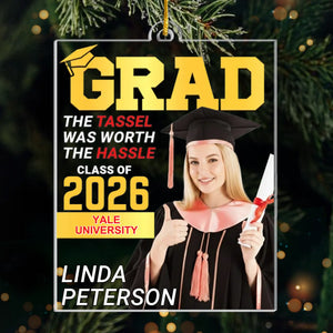 Custom Photo Magazine Acrylic Ornament - Personalized Christmas Graduation Gifts For Him, Her - The Best Is Yet To Come