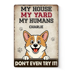 Custom Home Decor Metal Sign - Personalized Birthday Gifts For Dog Lovers, Dog Dad And Mom - Yard Boss Vibes