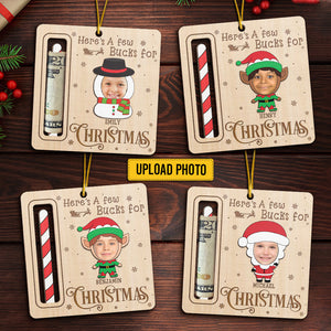 Cadeaux photo personnalisés pour le temps et l'amour - Ornement personnalisé pour la famille, porte-monnaie - Forme en bois personnalisée - Cadeau de Noël pour bébés, enfants et membres de la famille