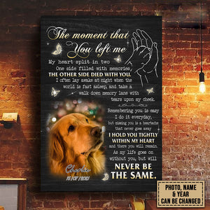 The Moment That You Left Me - My Heart Split In Two - Personalized Vertical Canvas.
