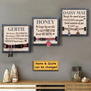 No Longer In Ourside - Dog Memorial - Personalized Memorial Pet Loss Sign (9x9 inches).