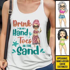 Just A Girl Who Loves Beaches - Personalized Racerback Tank Top - Gift For Bestie