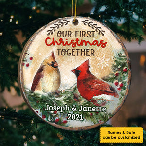 Our First Christmas Together - Personalized Shaped Ornament.