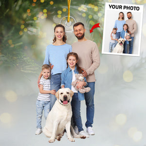 Custom Photo Christmas Gift From Santa - Dog & Cat Personalized Custom Ornament - Acrylic Custom Shaped - Christmas Gift For Pet Owners, Pet Lovers