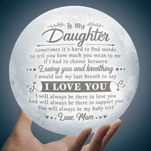 Lampe Lune - Cadeau pour ma fille, Cadeau pour ma fille, Cadeau maman pour ma fille, Cadeau d'anniversaire pour ma fille, Cadeau de Noël
