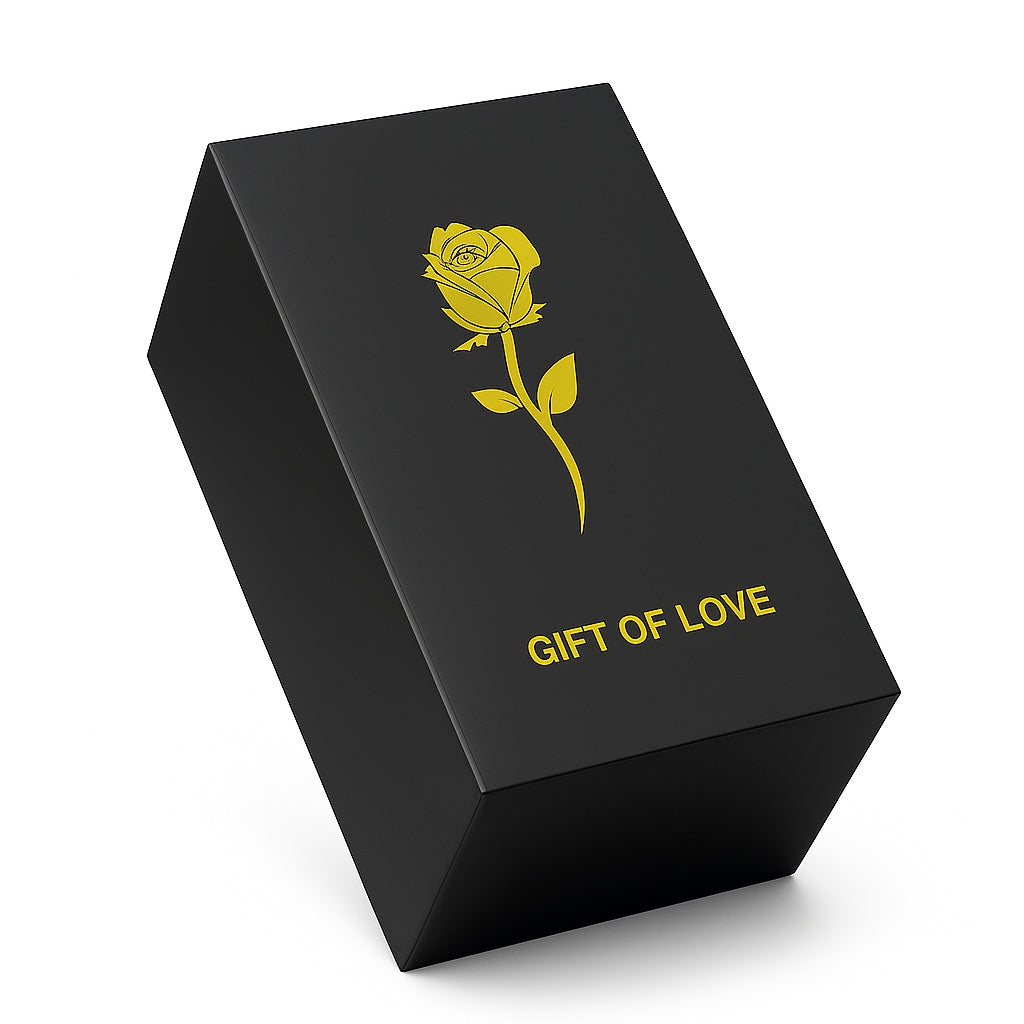 Coffret cadeau pour rose éternelle illuminée sous cloche en verre
