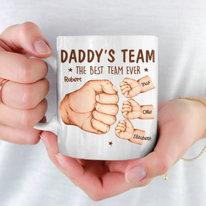 L'équipe de papa, la meilleure équipe de tous les temps - Mug personnalisé pour la famille - Fête des pères, cadeau pour papa, grand-père