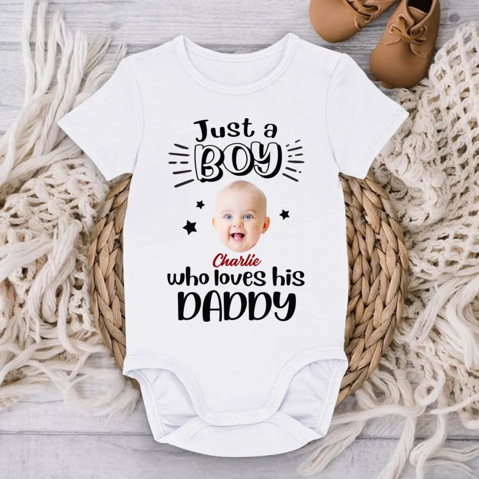 Photo personnalisée Un petit bout de paradis envoyé sur terre - Body bébé personnalisé pour la famille - Cadeau de fête des pères, cadeau de baby shower, cadeau pour premier papa