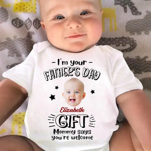 Photo personnalisée Un petit bout de paradis envoyé sur terre - Body bébé personnalisé pour la famille - Cadeau de fête des pères, cadeau de baby shower, cadeau pour premier papa