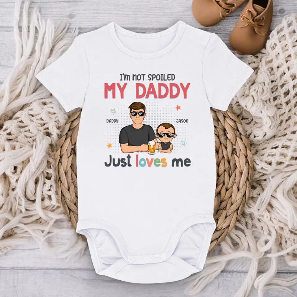 J'ai autant de chance que possible - Body bébé personnalisé en famille - Cadeau pour la fête des pères, baby shower, premier papa