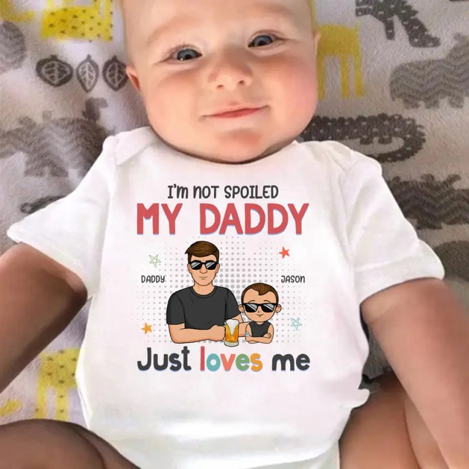 J'ai autant de chance que possible - Body bébé personnalisé en famille - Cadeau pour la fête des pères, baby shower, premier papa