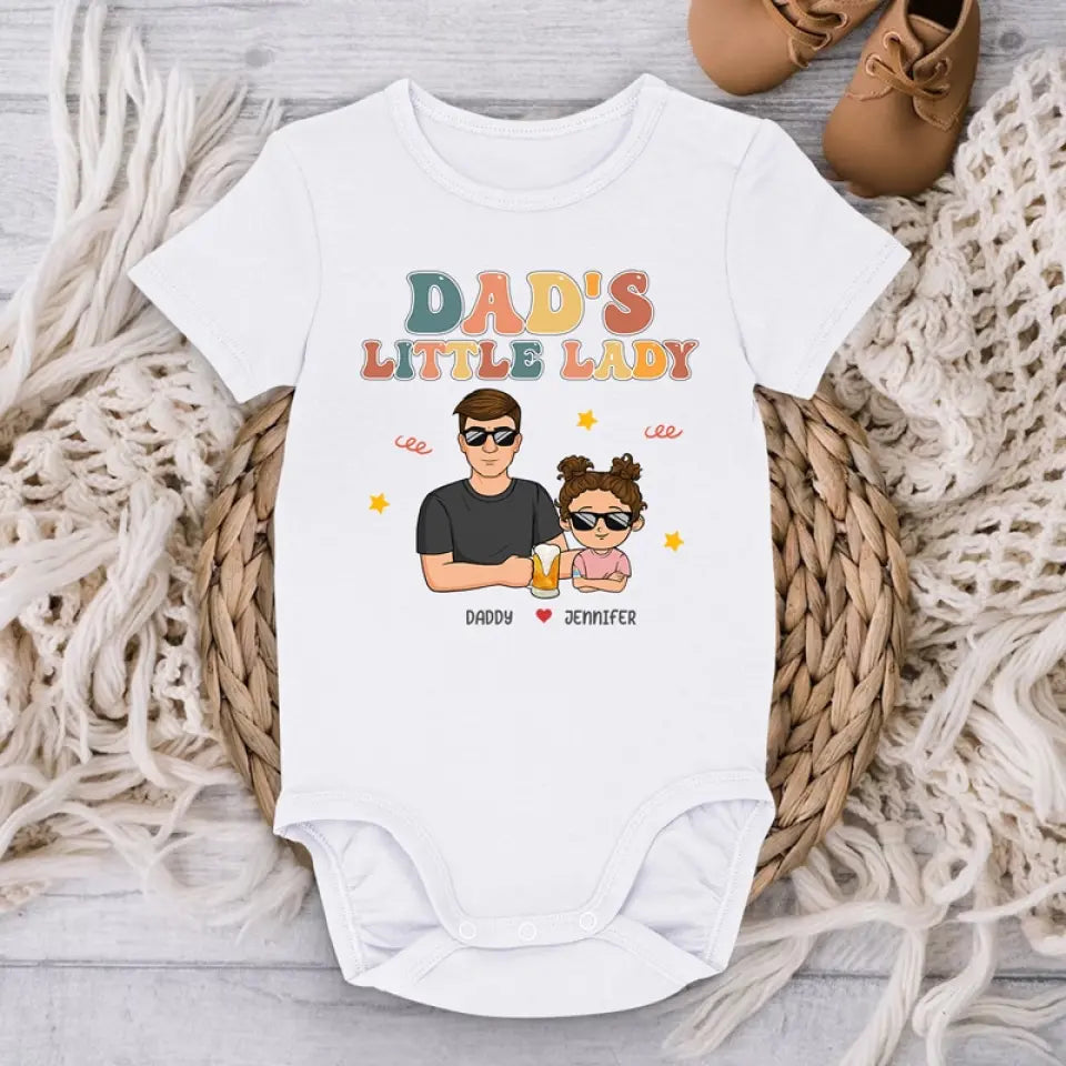 Je suis le petit bébé de papa - Body bébé personnalisé en famille - Fête des pères, cadeau de baby shower, cadeau pour premier papa, grand-père