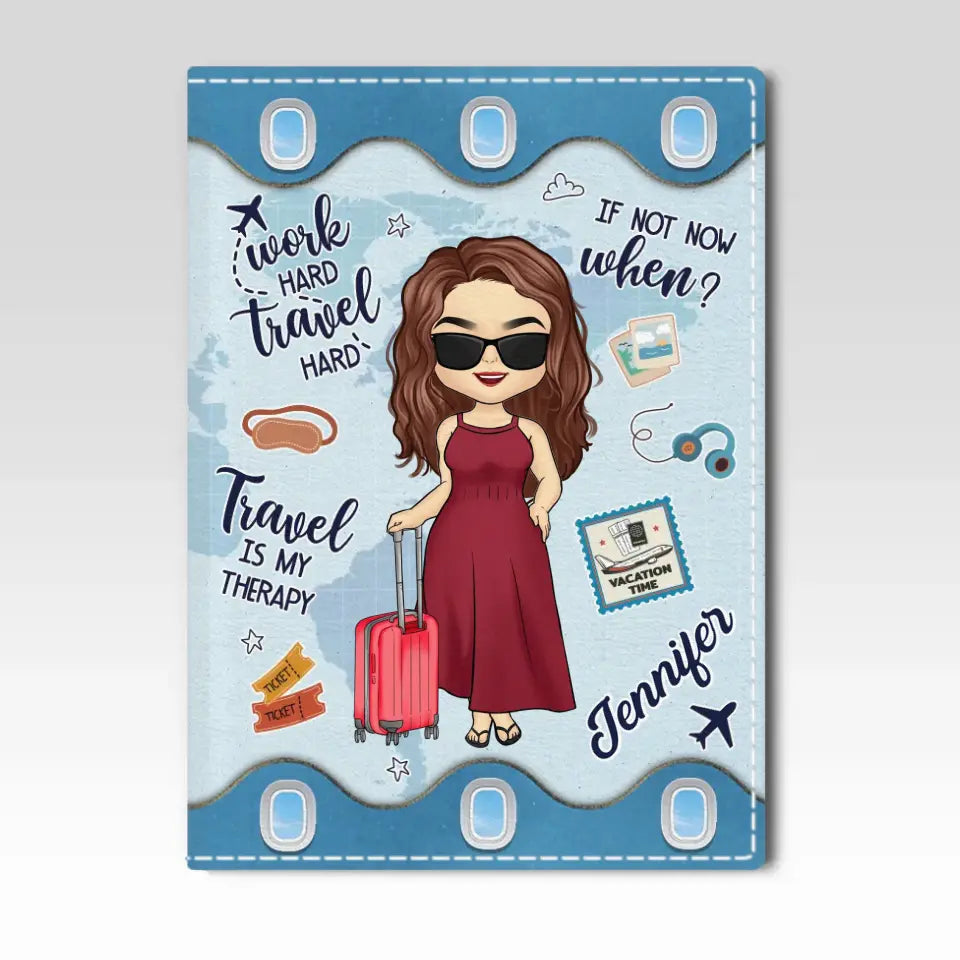 Adventure Is Worthwhile - Travel Personalized Custom Passport Cover, Passport Holder - Holiday Vacation Gift, Gift For Adventure Travel Lovers
