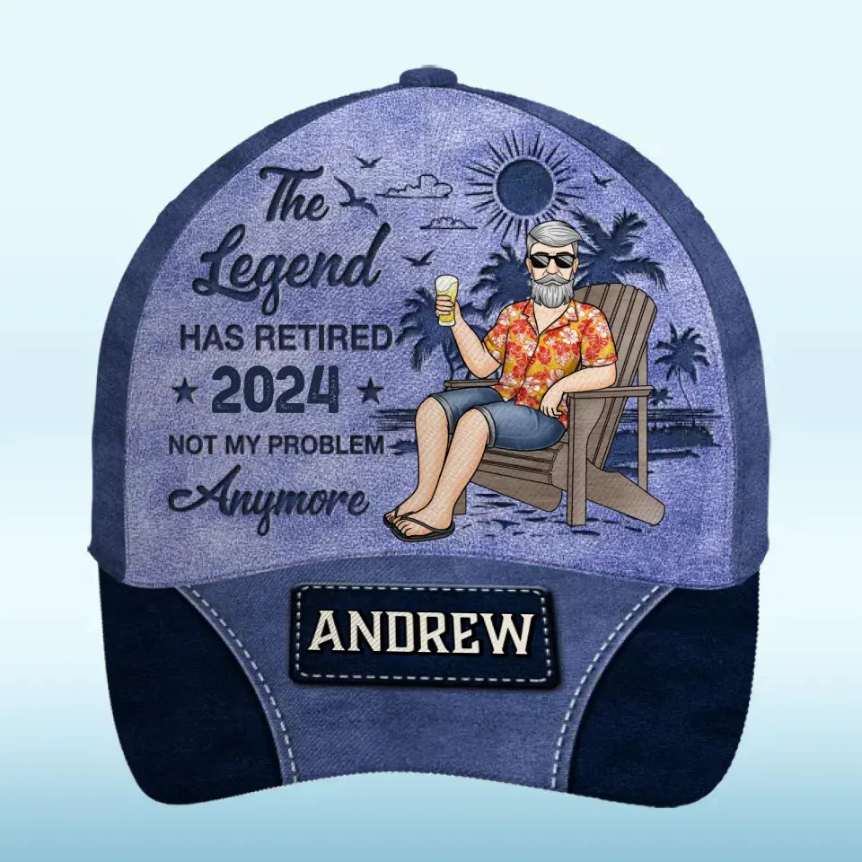 The Legend Has Retired - Personalized Custom Hat, All Over Print Classic Cap - Appreciation, Retirement Gift For Coworkers, Work Friends, Colleagues